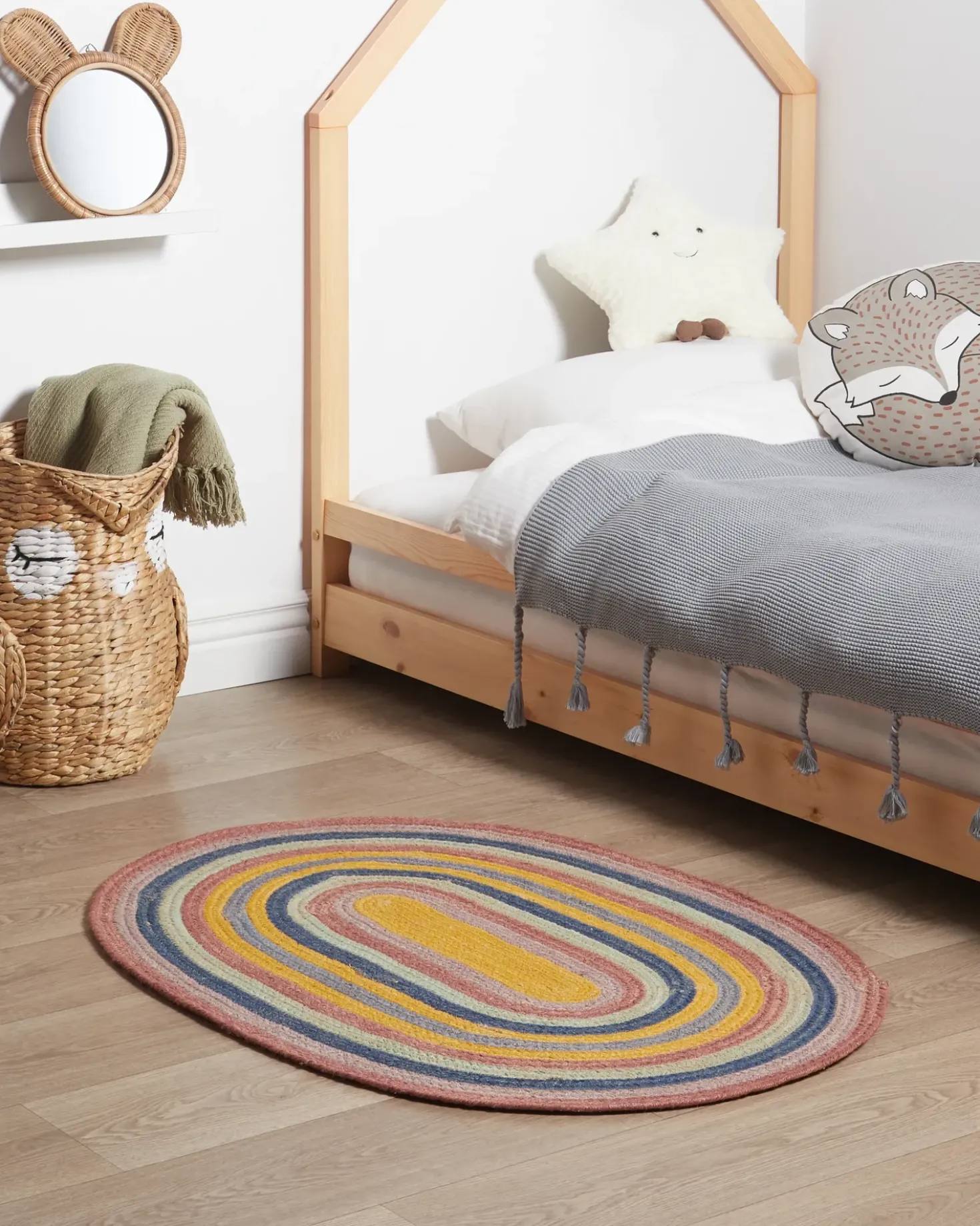 Tappeto per bambini PEREWI Multicolore 70 x 100 cm Iuta