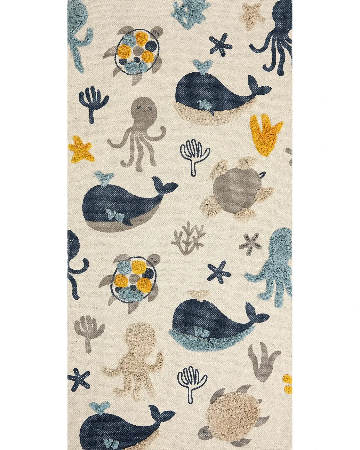 Tappeto per bambini PORSEA Multicolore 80 x 150 cm Cotone