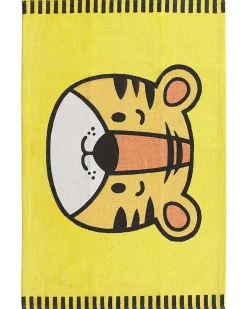 Tappeto per bambini RANCHI Giallo 60 x 90 cm Cotone