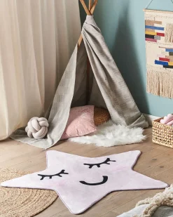 Tappeto per bambini SIRIUS Rosa pastello 120 x 120 cm