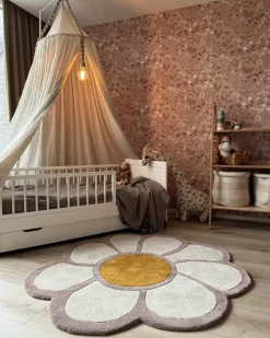 Tappeto per bambini THUMBELINA Bianco sporco ø 120 cm Lana