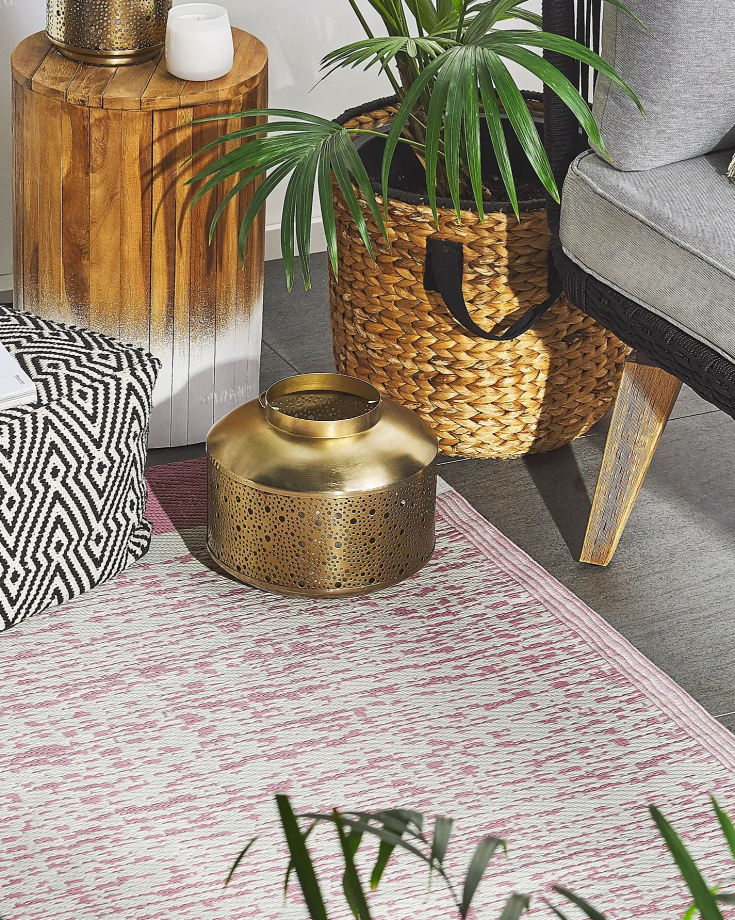 Tappeto per esterni BALLARI Rosa 120 x 180 cm