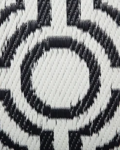 Tappeto per esterni BIDAR Nero 90 x 180 cm Reversibile