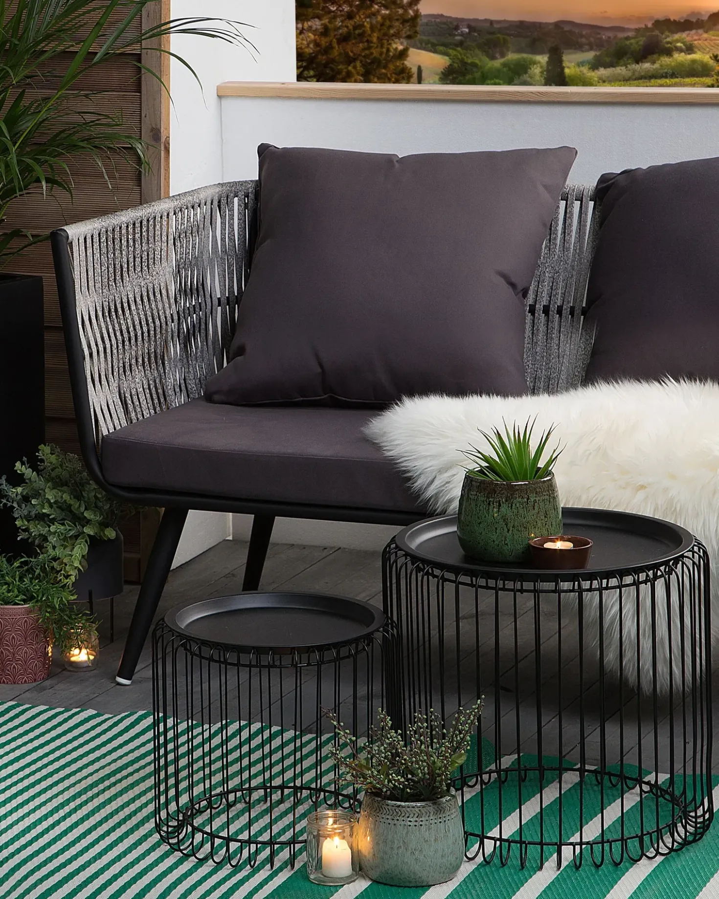 Tappeto per esterni HALDIA Verde 90 x 180 cm