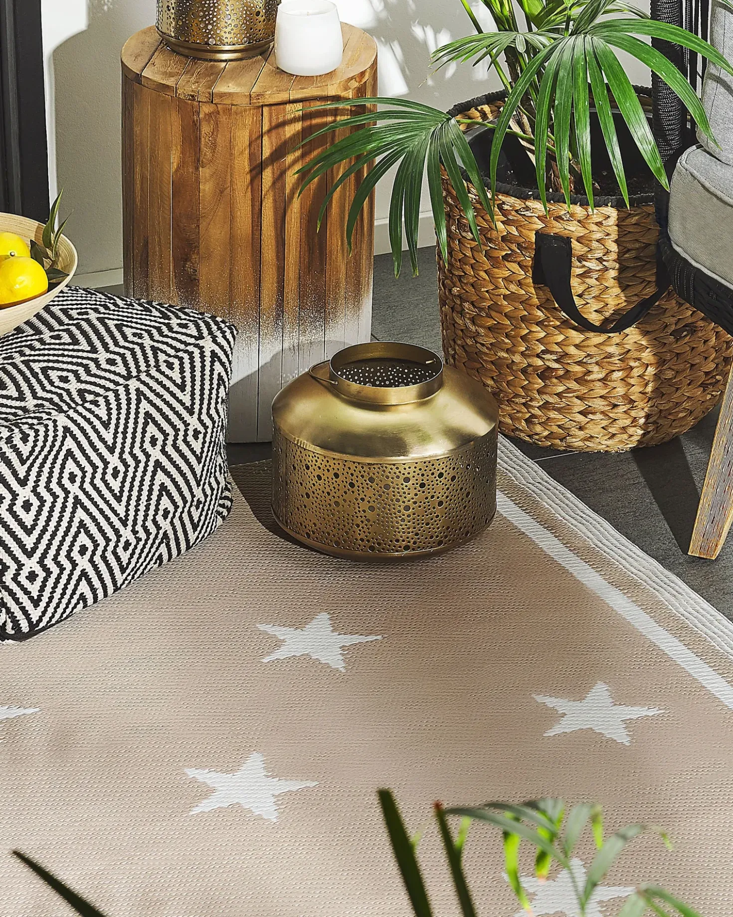 Tappeto per esterni LATUR Beige sabbia 120 x 180 cm