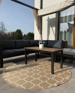 Tappeto per esterni MOSORE Beige ø 160 cm