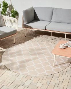 Tappeto per esterni MOSORE Beige ø 160 cm