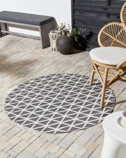 Tappeto per esterni PANAJI Grigio ø 120 cm
