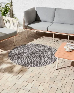 Tappeto per esterni THRISSUR Grigio ø 120 cm