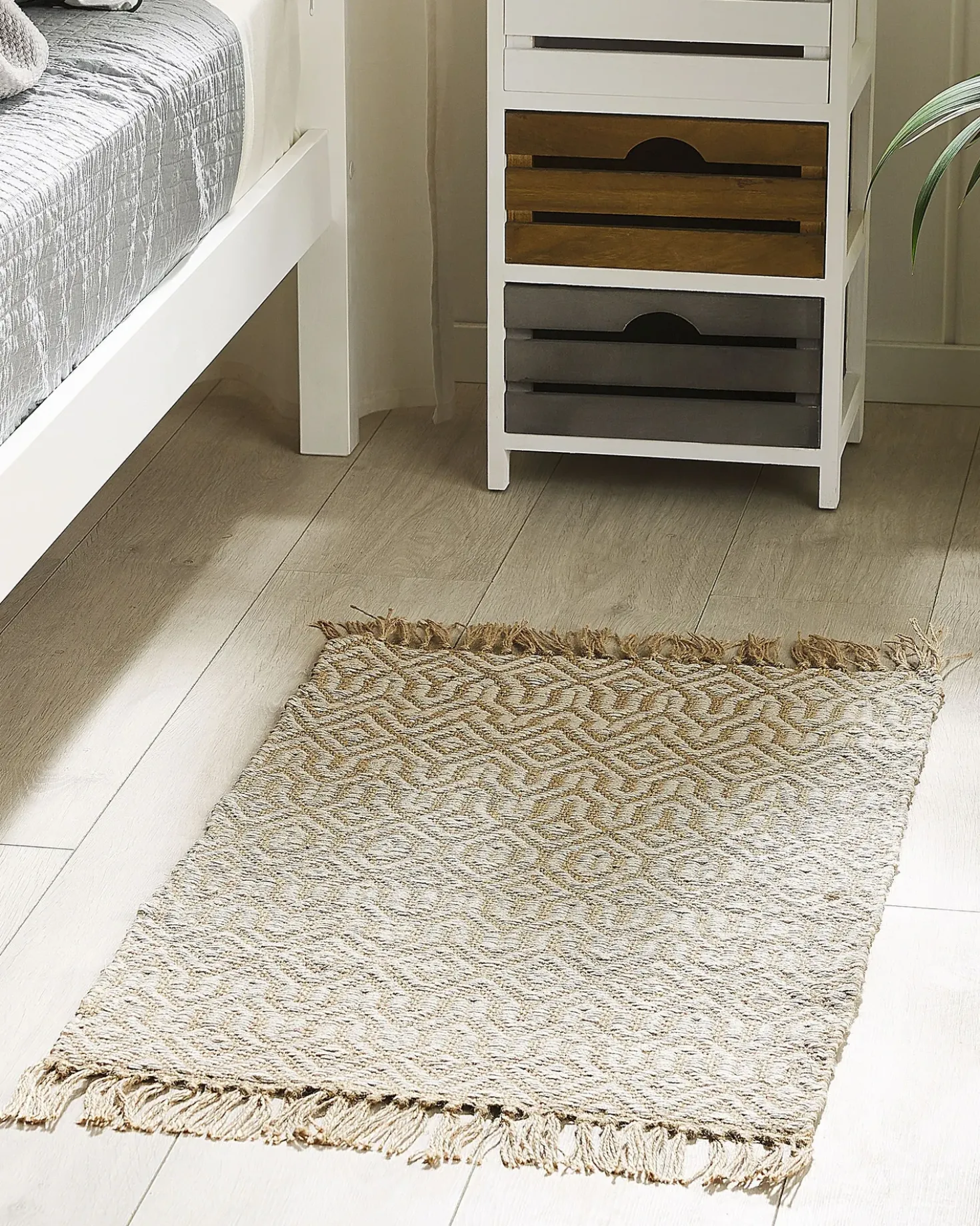 Tappeto POZANTI Beige 50 x 80 cm Iuta