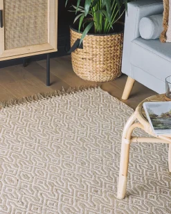 Tappeto POZANTI Beige 140 x 200 cm Iuta