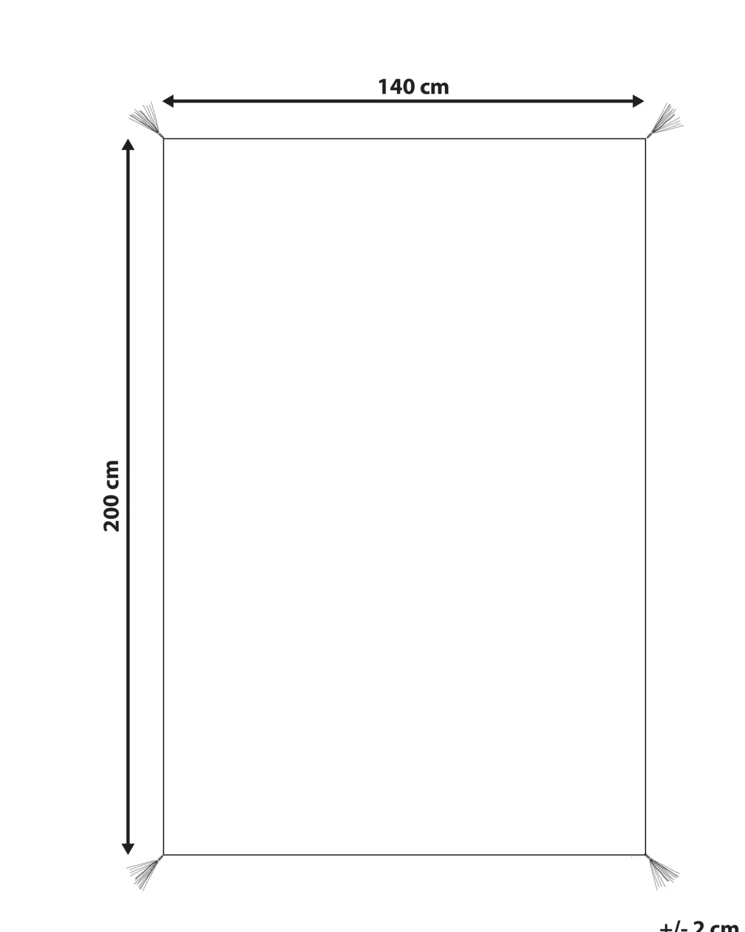 Tappeto SAKARYA Bianco 140 x 200 cm Cotone