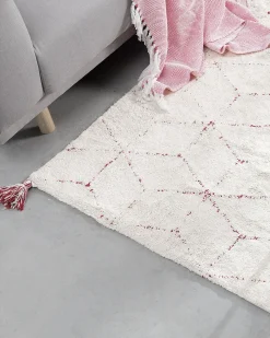 Tappeto SAKARYA Bianco 140 x 200 cm Cotone