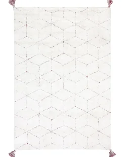 Tappeto SAKARYA Bianco 140 x 200 cm Cotone