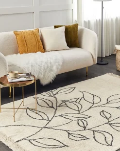 Tappeto SAZLI Beige 160 x 230 cm Cotone