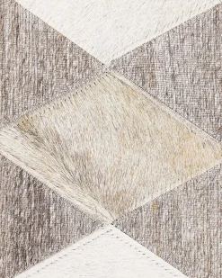 Tappeto SESLICE Beige 160 x 230 cm Pelle naturale