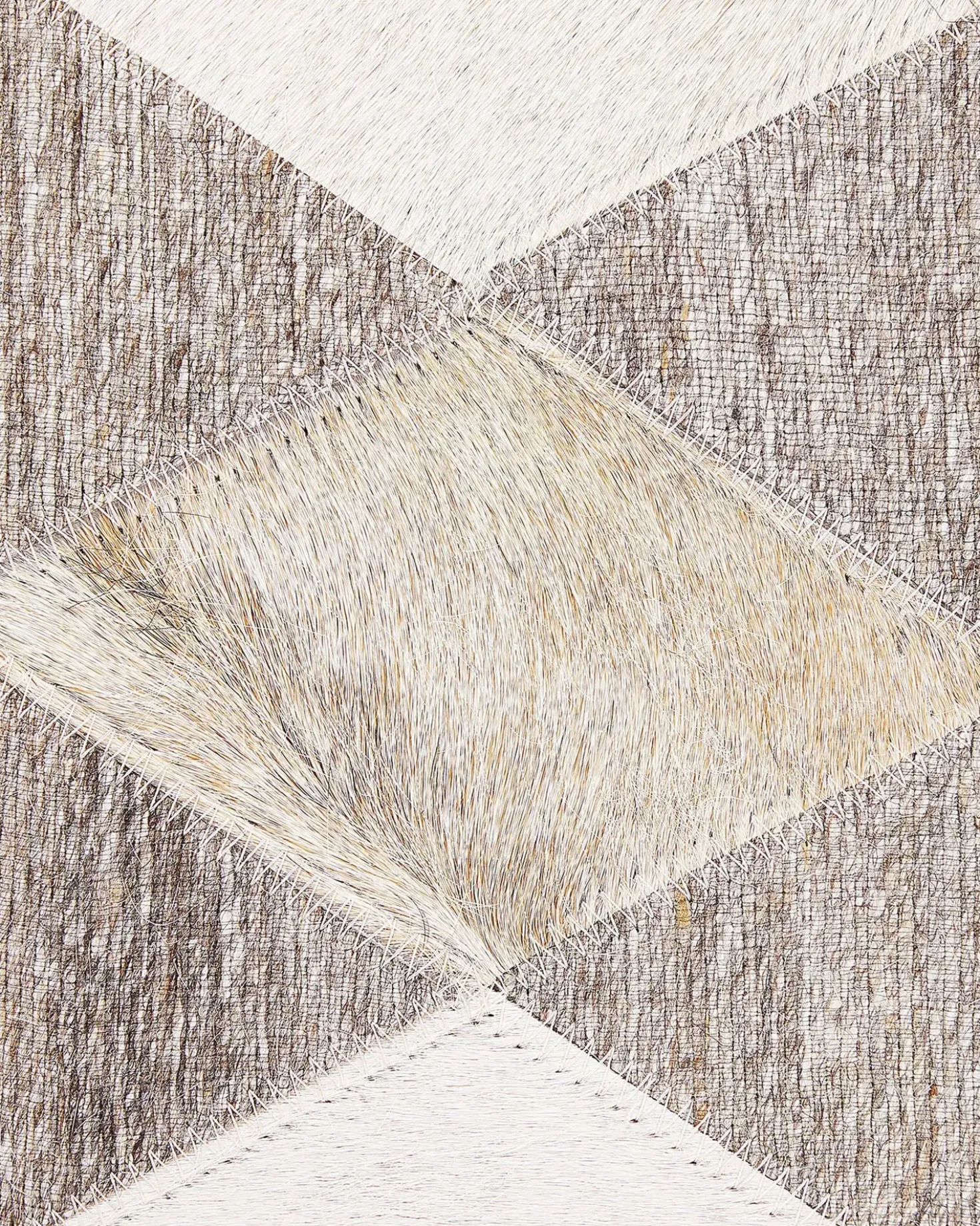 Tappeto SESLICE Beige 160 x 230 cm Pelle naturale