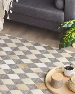 Tappeto SESLICE Beige 160 x 230 cm Pelle naturale