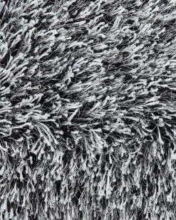 Tappeto Shaggy CIDE Nero/Bianco ø 140 cm