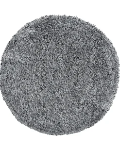 Tappeto Shaggy CIDE Nero/Bianco ø 140 cm