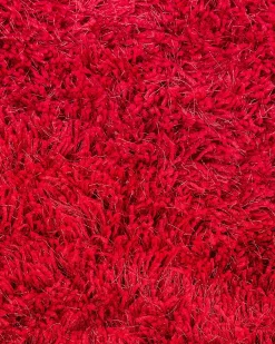 Tappeto Shaggy CIDE Rosso ø 140 cm