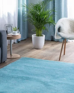 Tappeto Shaggy DEMRE Azzurro 140 x 200 cm