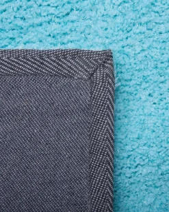 Tappeto Shaggy DEMRE Azzurro ø 140 cm