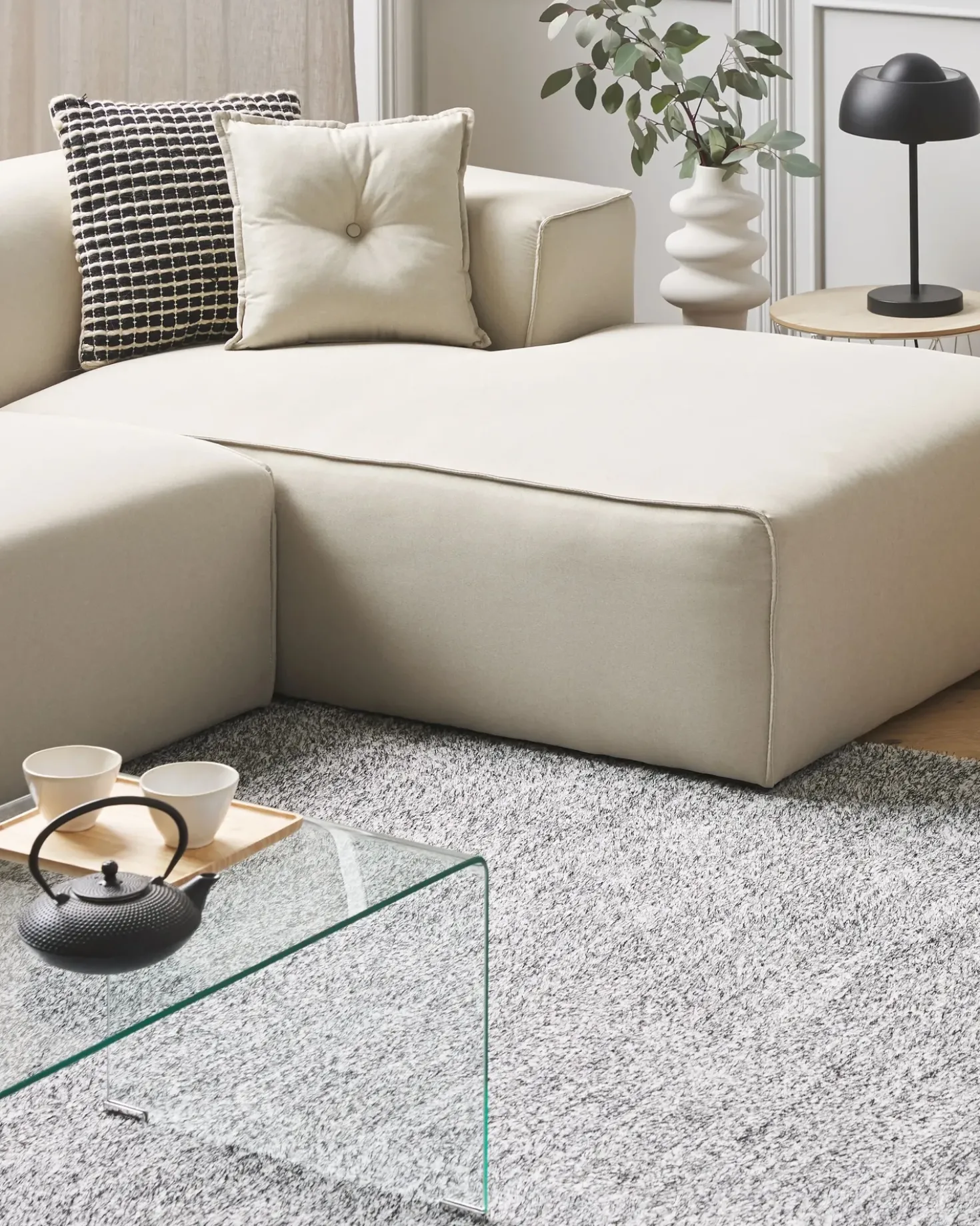 Tappeto Shaggy DEMRE Grigio 200 x 300 cm