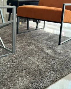 Tappeto Shaggy DEMRE Grigio scuro 160 x 230 cm