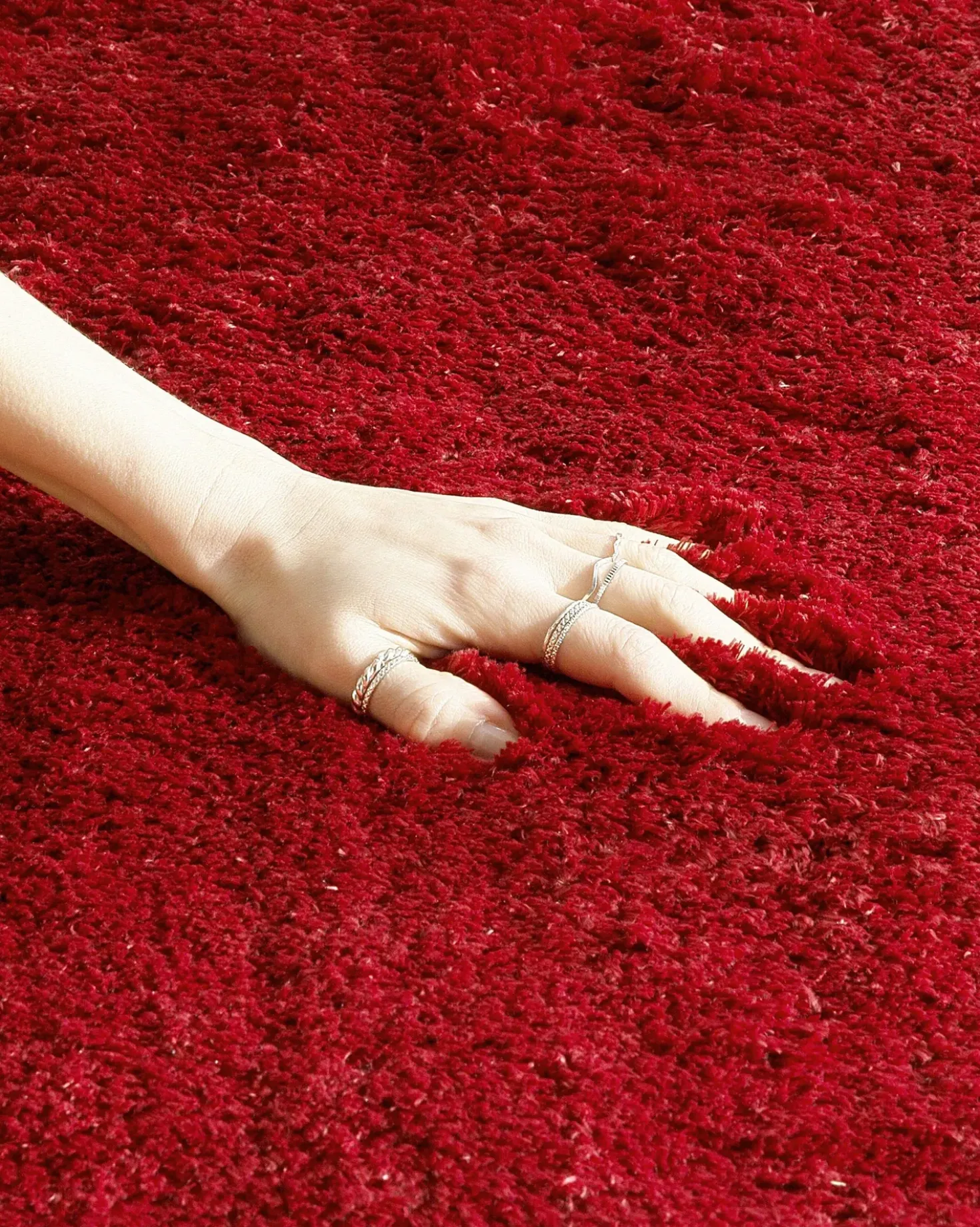 Tappeto Shaggy EVREN Rosso 160 x 230 cm