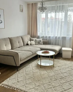 Tappeto SILCHAR Beige 160 x 230 cm Cotone