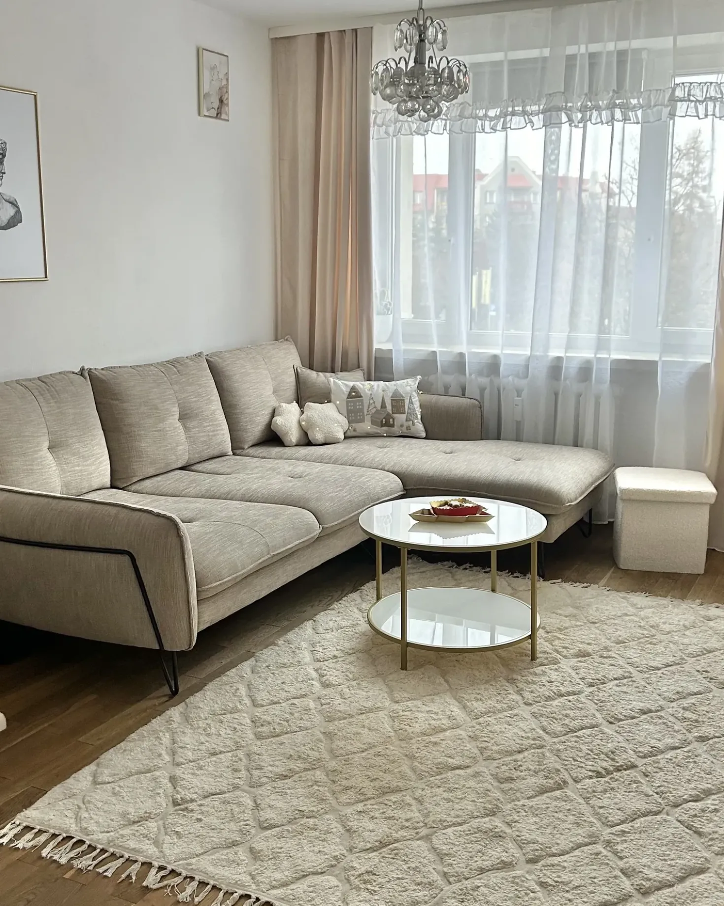 Tappeto SILCHAR Beige 160 x 230 cm Cotone