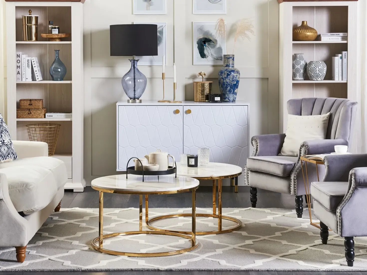 Tappeto SILVAN Grigio chiaro 160 x 230 cm Lana