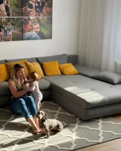 Tappeto SILVAN Grigio chiaro 160 x 230 cm Lana