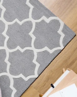 Tappeto SILVAN Grigio chiaro 160 x 230 cm Lana