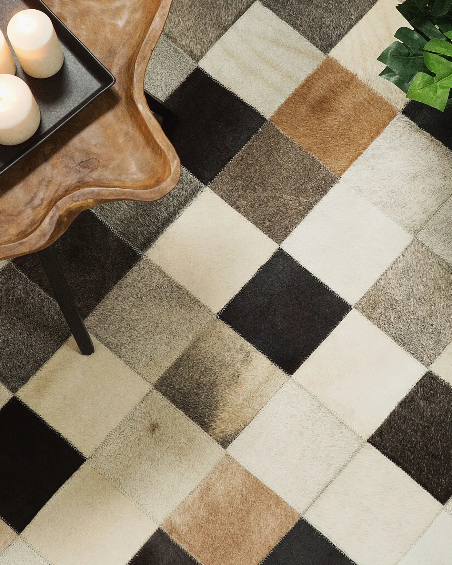 Tappeto SOKE Multicolore 160 x 230 cm Pelle naturale