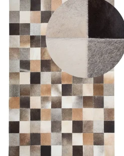 Tappeto SOKE Multicolore 160 x 230 cm Pelle naturale