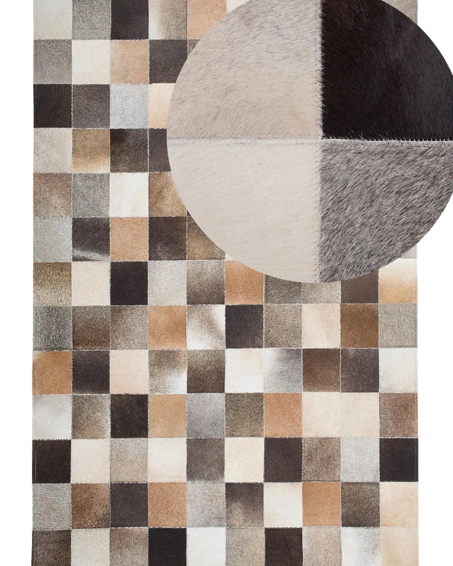 Tappeto SOKE Multicolore 160 x 230 cm Pelle naturale