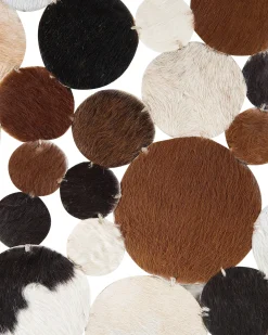 Tappeto SORGUN Marrone dorato ø 140 cm Pelle naturale