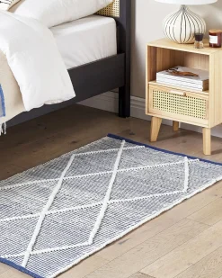 Tappeto SYNOPA Blu 80 x 150 cm Cotone