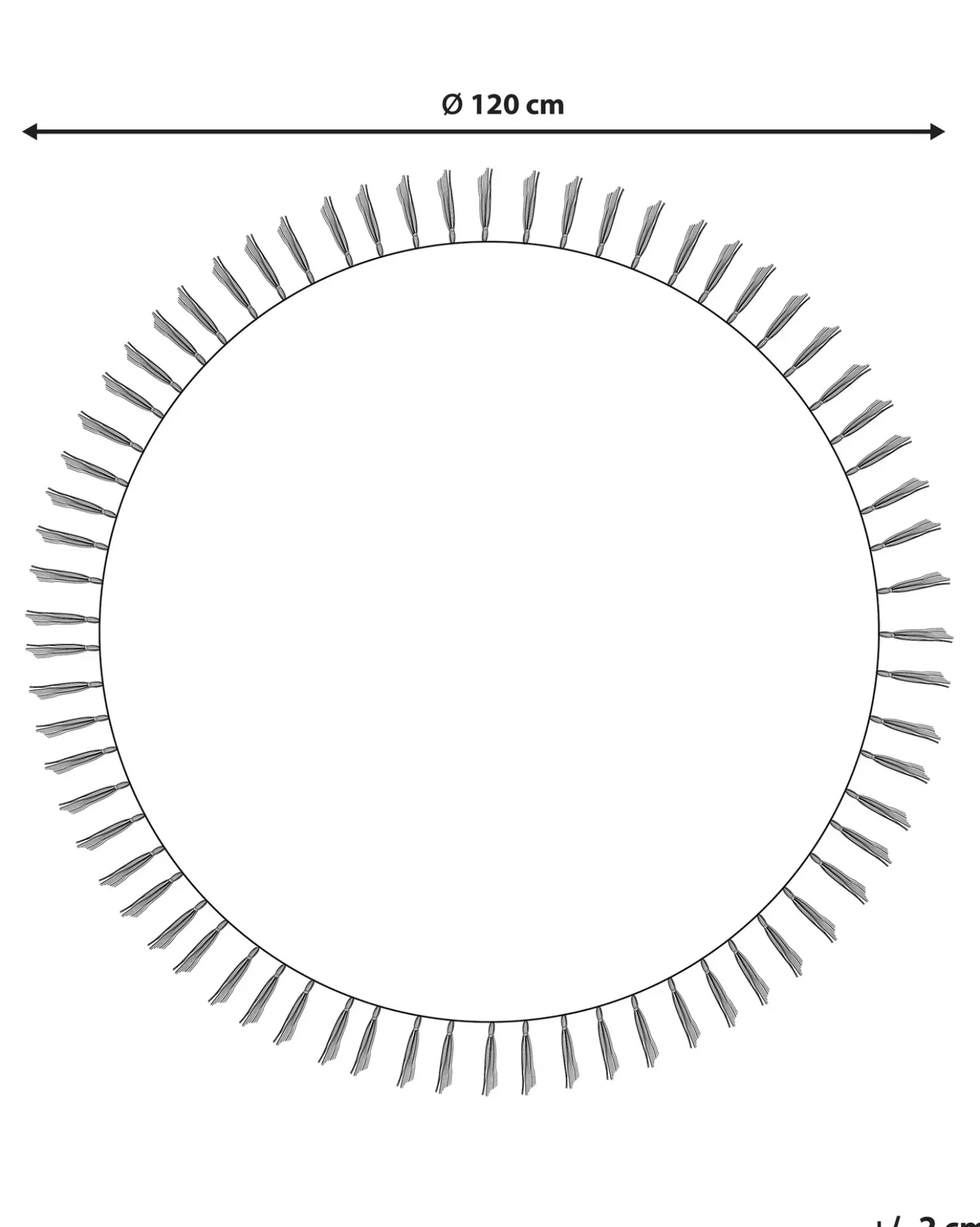 Tappeto TATVAN Blu ø 120 cm Cotone