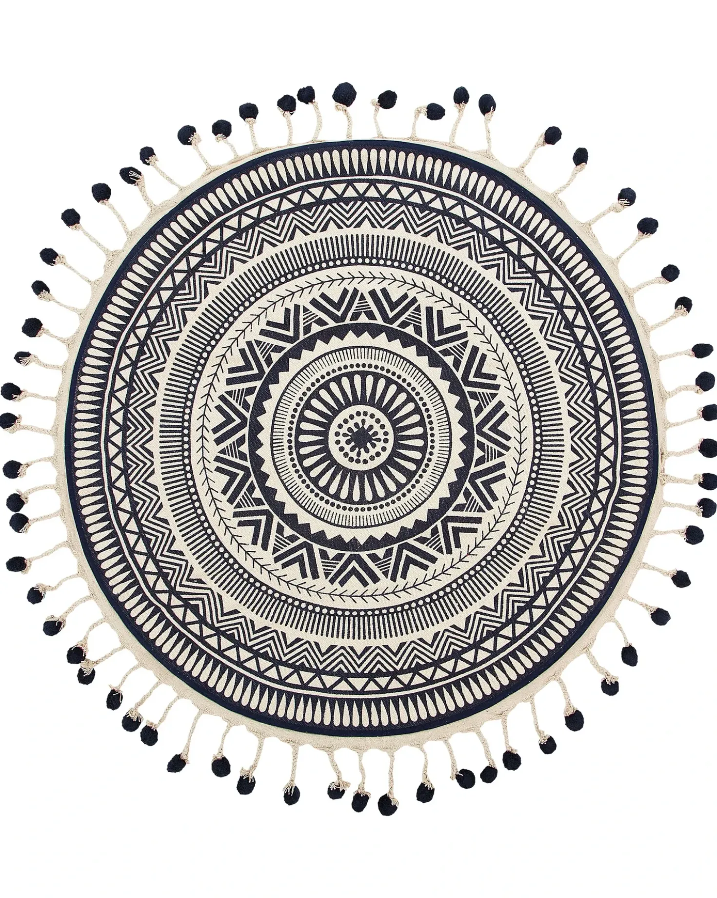 Tappeto TATVAN Blu ø 120 cm Cotone