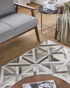 Tappeto TAYTAN Beige 140 x 200 cm Pelle naturale