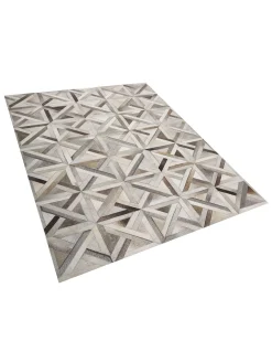 Tappeto TAYTAN Beige 140 x 200 cm Pelle naturale