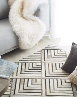 Tappeto TEKIR Beige 140 x 200 cm Pelle naturale