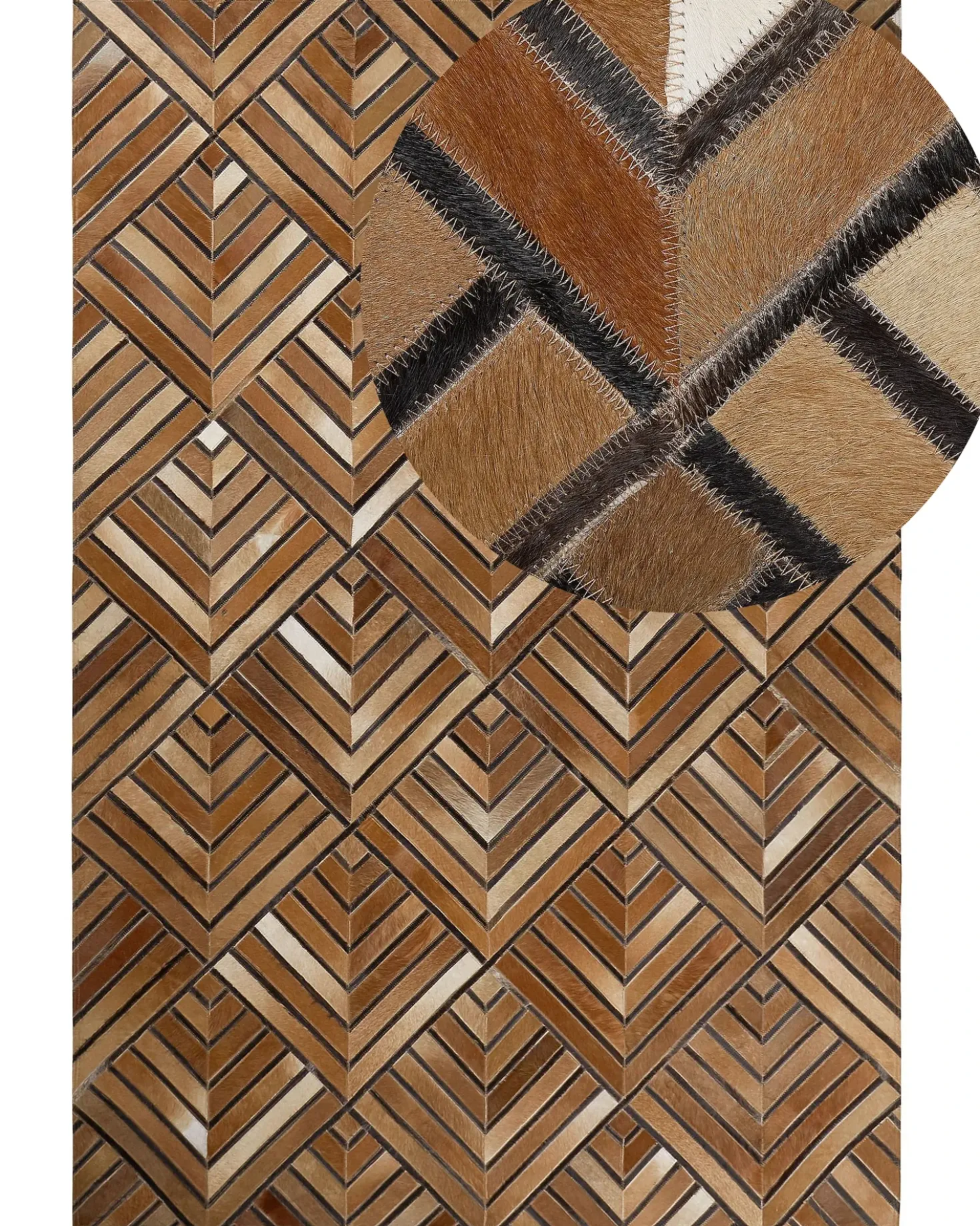 Tappeto TEKIR Marrone 160 x 230 cm Pelle naturale