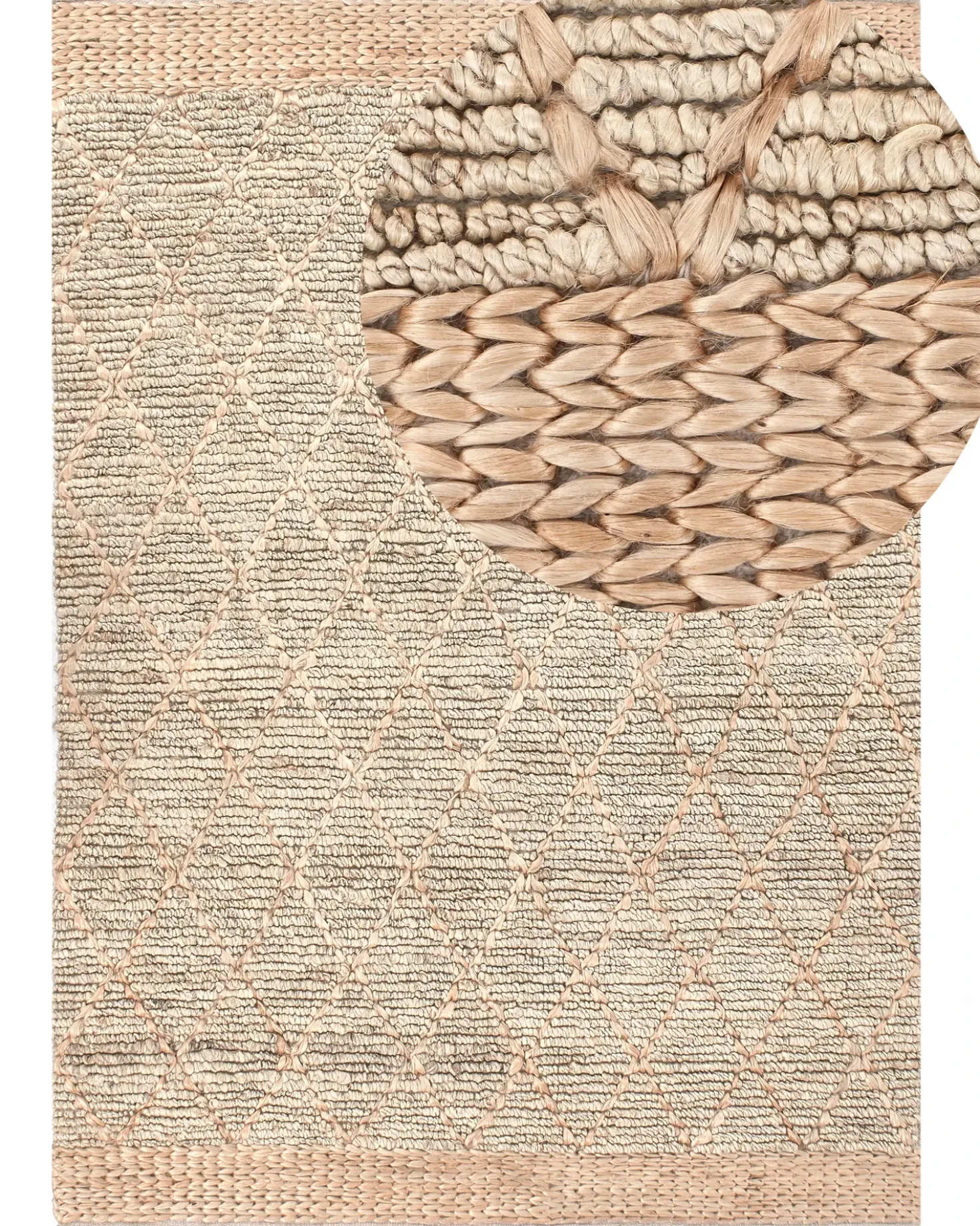 Tappeto TELLIKAYA Beige 160 x 230 cm Iuta