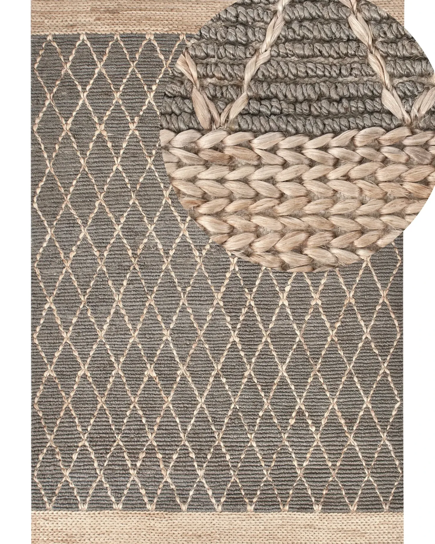 Tappeto TELLIKAYA Grigio 200 x 300 cm Iuta