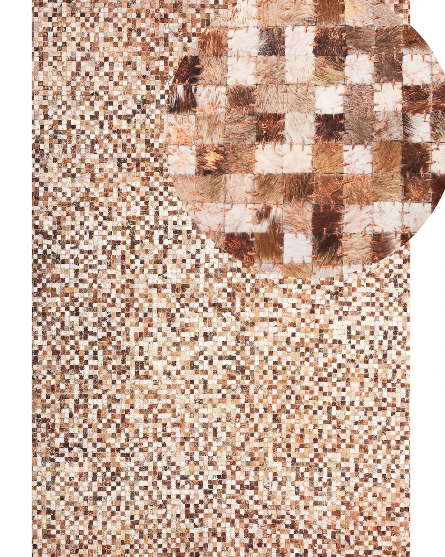 Tappeto TORUL Marrone 140 x 200 cm Pelle naturale