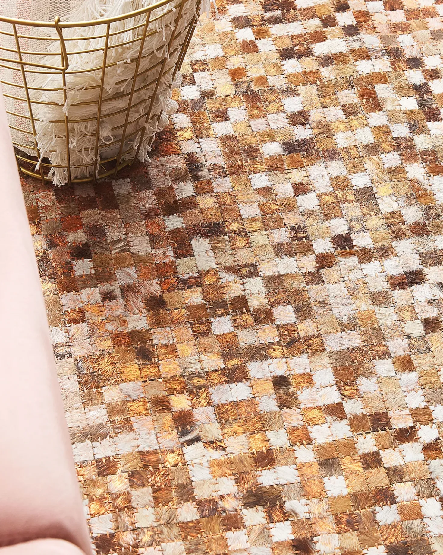 Tappeto TORUL Marrone 140 x 200 cm Pelle naturale